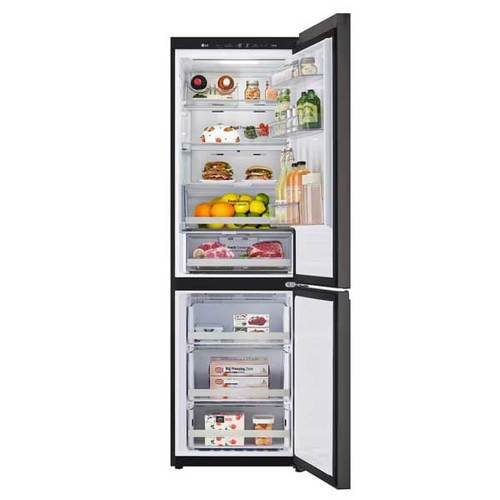 מקרר מקפיא תחתון 344 ליטר LG GR-B374WG זכוכית לבנה *יחידה אל ג'י
