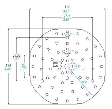 מודול לד סרגל זרם קבוע עגול בקוטר 12 ס"מ TCI 25W