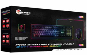 DRAGON PRO PC COMBO GAMING RGB - מקלדת ועכבר גיימינג