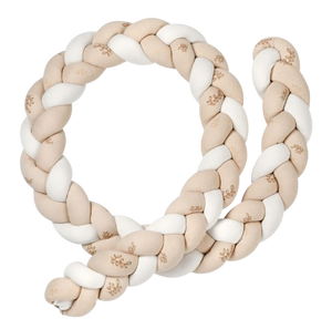 כרית נחשוש קלועה / צמה 100% כותנה - ורדים מודפס