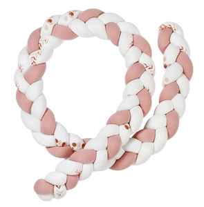 כרית נחשוש קלועה / צמה 100% כותנה - פרפרים ורודים מודפס