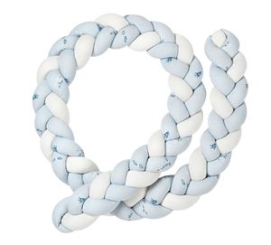 כרית נחשוש קלועה / צמה 100% כותנה - עלים כחולים