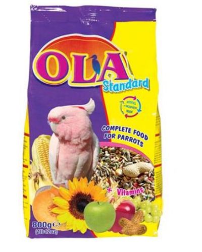 תערוב לתוכים גדולים 800 גרם OLA מזון + ויטמינם סופר פרמיום