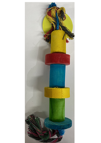 משחק תליה גלילי עץ לציפורים / תוכים בנונים מבצע : קנה 2 * יחידות וקבל 1 יח חינם