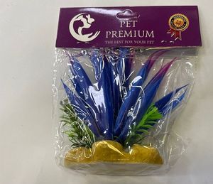 דקורציה לאקווריום צמח על דמוי אבן 