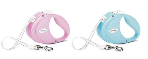 רצועה נמתחת לכלב FLEXI PUPPY אורך 2 מטר לגורים במשקל עד 12 ק