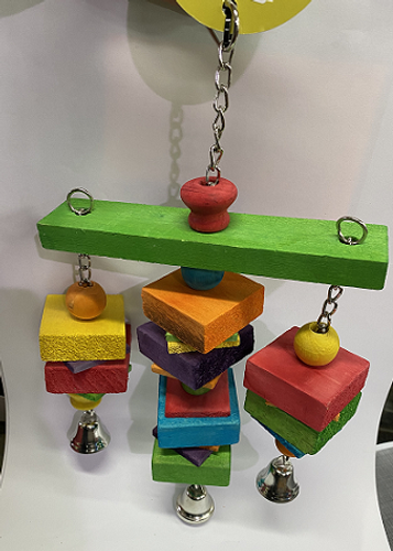 משחק תליה מעץ קוביות עם פעמונים לתוכי גדול מבצע : קנה 2 * יחידות וקבל 1 יח חינם