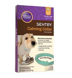 קולר הרגעה לכלבים SENTRY או RELAX SOL של חברת סולנו תוצרת ישראל או קולר Calming של חברת ביהפארם תוצרת איטליה 