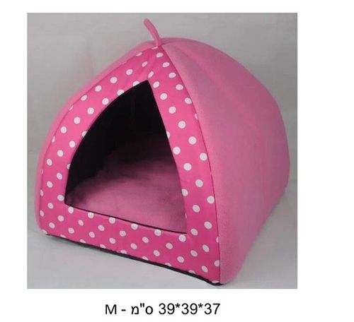 מיטת איגלו ורודה עם נקודות M