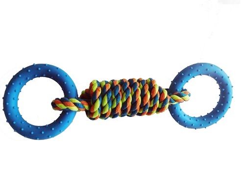 משחק חבל דנטלי עם טבעות לעיסה 1+1 חינם