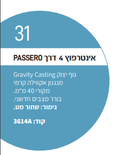 אינטרפוץ 4 דרך שחור מט PASSERO אקוילה