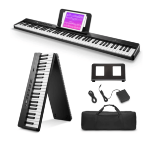 פסנתר חשמלי מתקפל נטען 88 קלידים DP10 עם אלמנט הטאץ