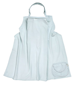 סינר הנקה 100% כותנה טטרא - תכלת mountain