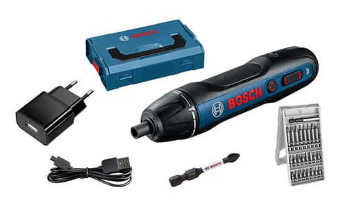ברגון נטען + סט ביטים BOSCH GO 2