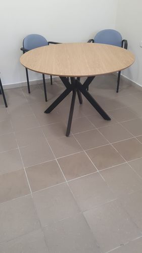 שולחן אוכל עגול אלפיס אלון טבעי2