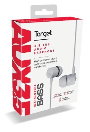 אוזניות חוטיות סיליקון Target 3.5