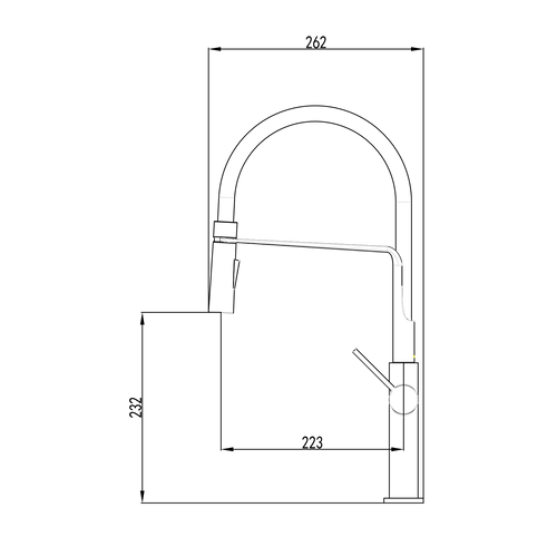 ברז מטבח צינור גמיש זהב מוברש P5 (S5000) - שגיב
