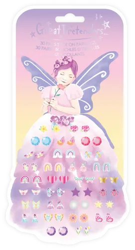 עגילי מדבקות פיית פרפרים וקשתות