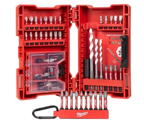 סט ביטים ומקדחים 54 חלקים MILWAUKEE SHOCKWAVE