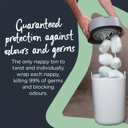 פח חיתולים-טוויסט אנד קליק_ TOMMEE TIPPEE- Twist and Click Nappy Disposal  