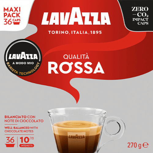 36 קפסולות לוואצה אמודו מיו Lavazza A Modo Mio Qualità Rossa