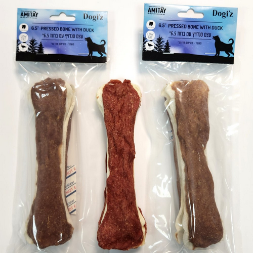 אמיתי דוגיז Amitay Dogi'z חטיף לכלב עצם סנדוויץ? עם ברווז 110 גרם