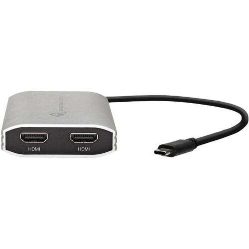 מתאם USB-C to DUAL HDMI ADAPTER לחיבור שני מסכים למחשב נייד Apple/PC