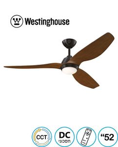 מאוורר תקרה מגנוליה CCT 52" Magnolia - מותאם להפעלה עם שעון שבת   ווסטינגהאוס Westinghouse