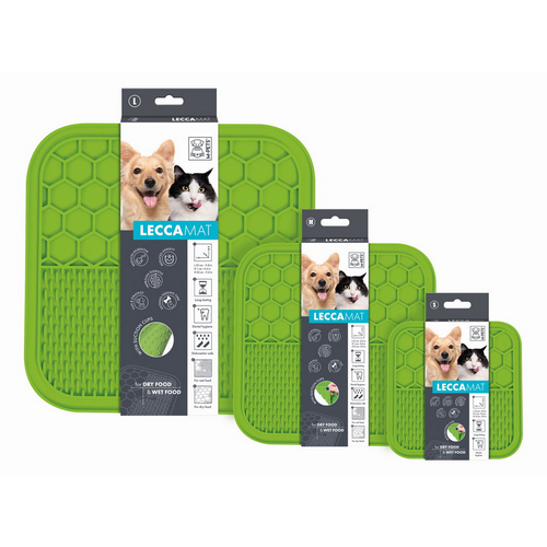 אמ פטס M-Pets משטח ליקוק S ריבוע ירוק 15*15 לכלב ולחתול