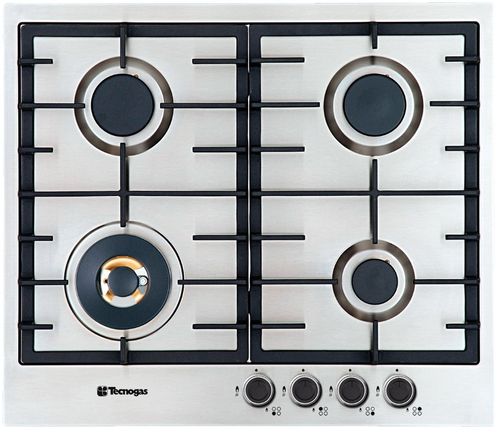 כיריים גז 4 להבות נירוסטה טכנוגז TECNOGAS PN60GVF4FBX