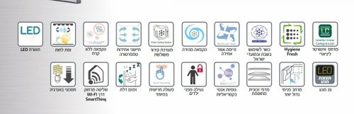 מקרר אל גי 596 ליטר *מנגנון שבת* לבן LG GR-M6981W