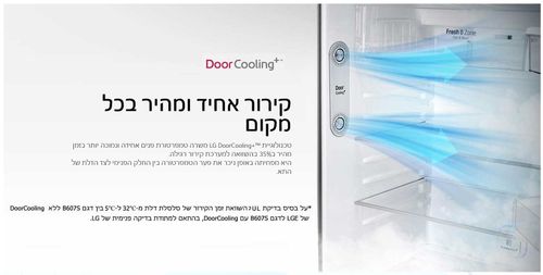מקרר אל גי 596 ליטר *מנגנון שבת* לבן LG GR-M6981W