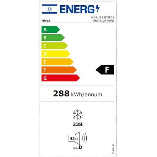 מקרר Midea MDRU333FGF02 ‏227 ‏ליטר מידאה