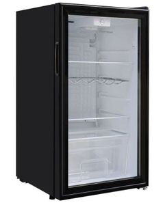 מקרר וטרינה 90 ליטר זכוכית שחור peerless BC-90 BGP