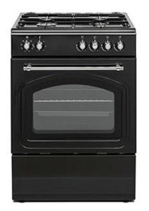תנור כפרי משולב כיריים נורמנדה שחור Normande ND-6006B