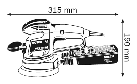 מלטשת אקצנטרית BOSCH GEX 150 AC