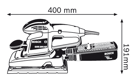 מלטשת רוטטת לעץ וקירות BOSCH GSS 280 AE