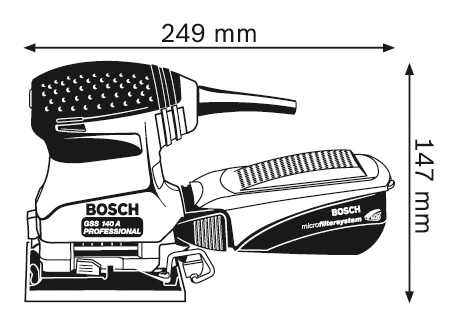 מלטשת רוטטת מיני BOSCH GSS 140-1 A
