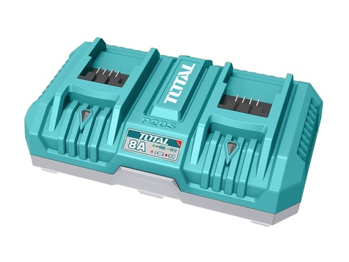 מטען זוגי מהיר לסוללות לתיום TOTAL 8Ah 20V