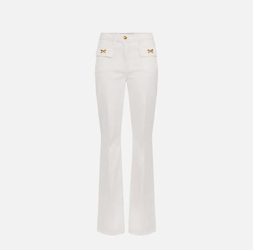 Cotton trousers with jewelled bows