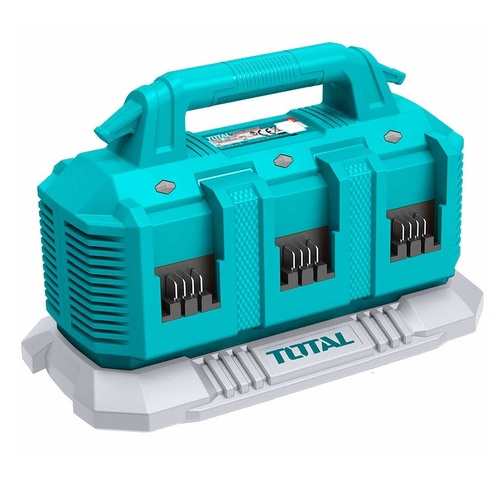 עמדת טעינה מהירה ל6 סוללות TOTAL 4Ah 20V