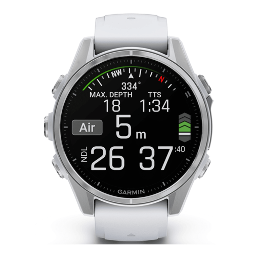 שעון ספורט fēnix® 8 – 43mm AMOLED - לבן & כסוף