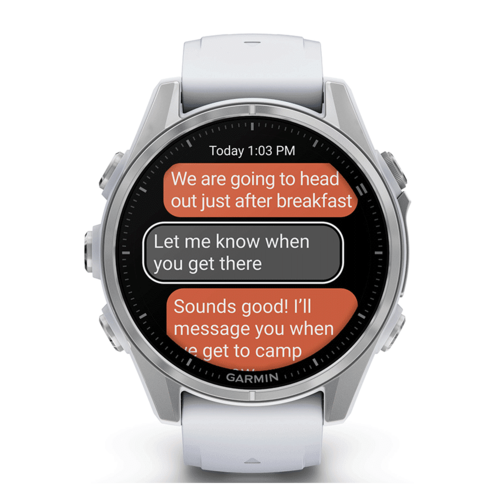 שעון ספורט fēnix® 8 – 43mm AMOLED - לבן & כסוף