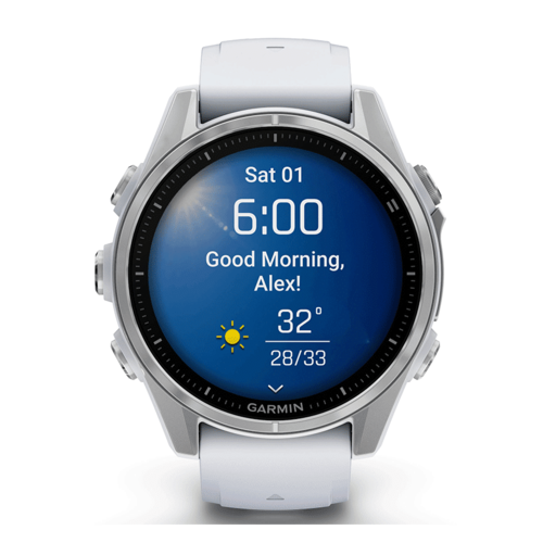 שעון ספורט fēnix® 8 – 43mm AMOLED - לבן & כסוף