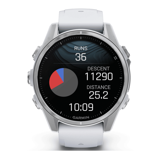 שעון ספורט fēnix® 8 – 43mm AMOLED - לבן & כסוף