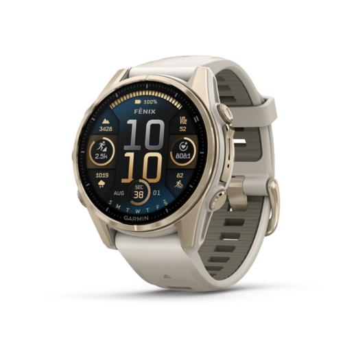 שעון ספורט fēnix® 8 – 43mm AMOLED Sapphire - לבן & זהב