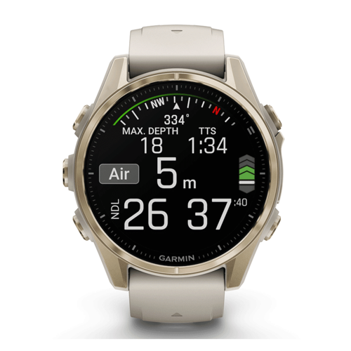 שעון ספורט fēnix® 8 – 43mm AMOLED Sapphire - לבן & זהב