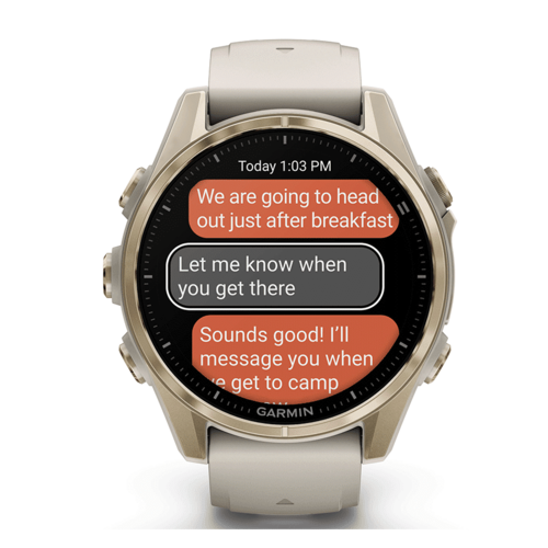 שעון ספורט fēnix® 8 – 43mm AMOLED Sapphire - לבן & זהב