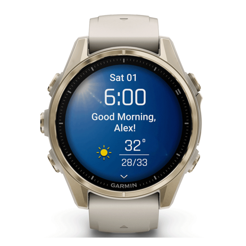 שעון ספורט fēnix® 8 – 43mm AMOLED Sapphire - לבן & זהב