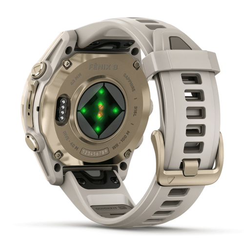 שעון ספורט fēnix® 8 – 43mm AMOLED Sapphire - לבן & זהב